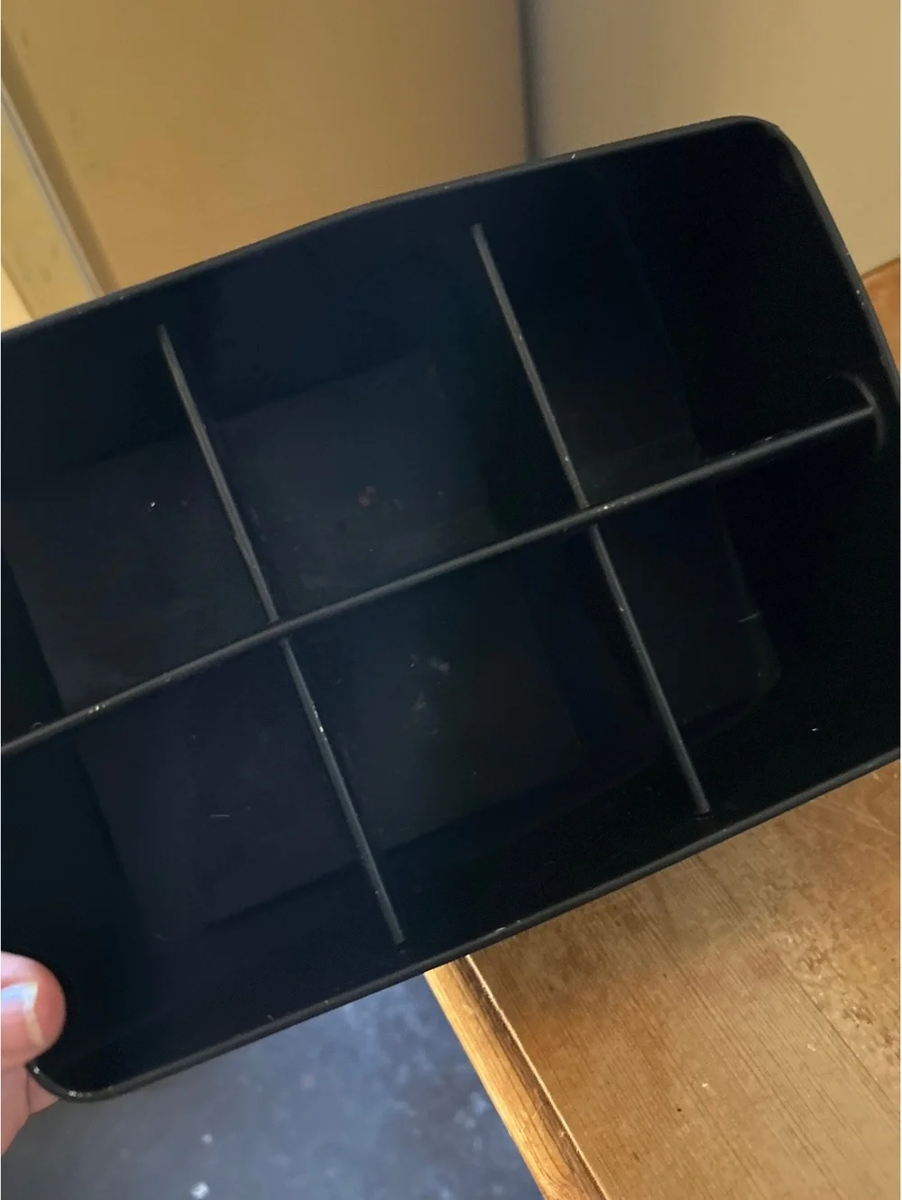 Metal Storage Caddy with Black and White Stripes